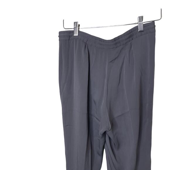Loro Piana grey 100% silk tapered trouser pants sz 40 US 4 - Picture 6 of 10